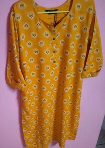 Yellow Printed Kurti ✨✿(⁠◠⁠‿⁠◕⁠)