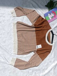 Sale💌Brown Striped Jumper 🤎