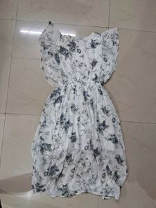 Floral White Dress