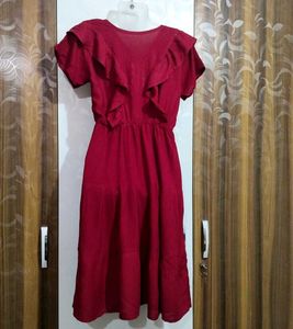 Red Ruffle Dress