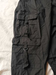 Black Drawstring Cargo Pants