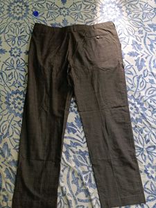 Brown Plaid Men's Trousers