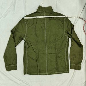 Zara Green Shirt Jacket Shacket