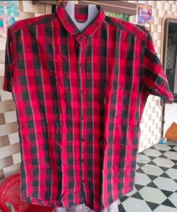 Combo 3 Shirt Red &amp; White Plaid Button-Down Shir