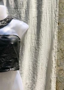 13185 SEXY SHEIN LEATHER TYPE TOP