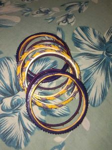 Violet, Mustard Lakh Bangles