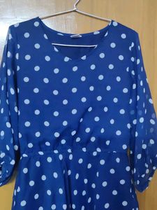 Dotted Blue Colour Dress