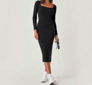 Black Bodycon Midi Dress