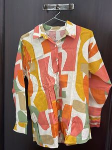 Abstract Geo Patten Print Coord Set - Shirt and Pa