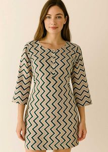Zigzag Print Short Kurti