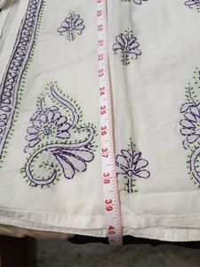 Elegant White Embroidered Kurta