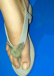 Grey Flat Slipper And Marron Jutti (Combo)