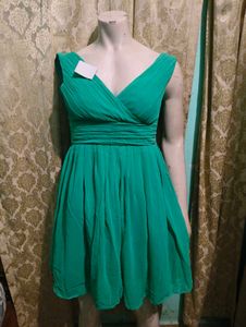 Charming Green premium chiffon dress