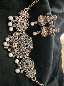 Laxmi Silver Necklace New Not Used