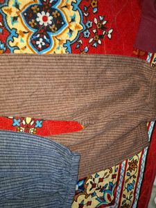 price drop 🔻3 woollen Striped Pants on sale