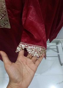 Brand new Maroon Embroidered Kurta Set