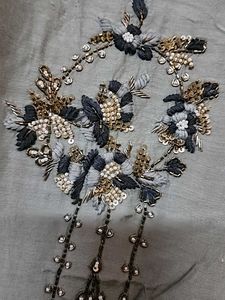 Embroidered Grey Kurti
