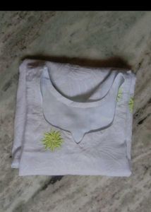 White Embroidered Kurta