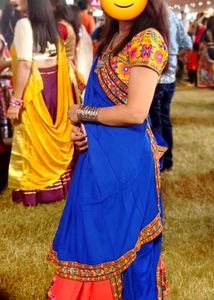 Embroidered Blue Navratri Chaniya Choli