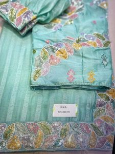 Green Striped and Floral Set