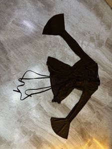 Brown Bell Sleeve Top.NEW WITHOUT PRICE TAG