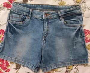 JEANS SHORTS/ JORTS RIPPED DENIM Y2K VINTAGE