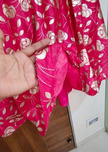 Red A Line Suit With Skirt Size 36 (Alterable)