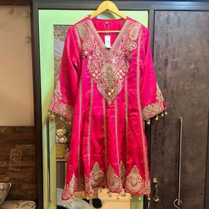 KTT heavy mirror &amp; zari work Tissue Kurta Set