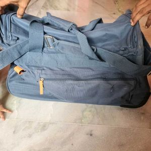 VIP Durable Blue Duffel cum Trolley Bag
