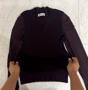 Babydoll knit top