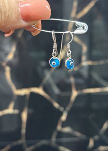 Silver Evil Eye Earings