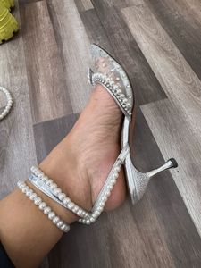 Elegant Pearl Embellished Heels
