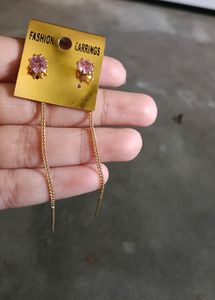 Beautiful Golden Earings And Chain 💛💛💛