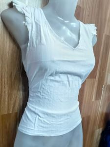 White Sleeveless Top
