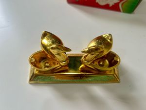 New Metal Double Duck Haldi Kumkum Holder(Setof2)