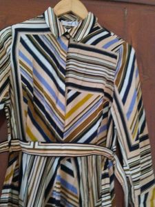 Striped Midi Shirt Dress