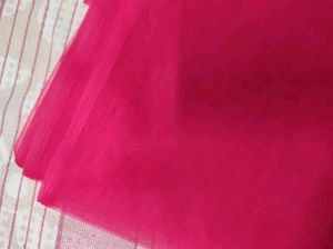 Hot Pink Tulle Gown Fabric