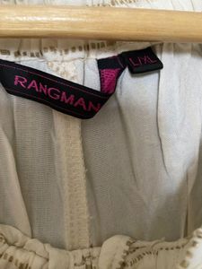 Rangmanch Off White Striped Palazzo (L/XL)