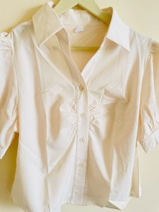 RUCHED FITTED SHIRT