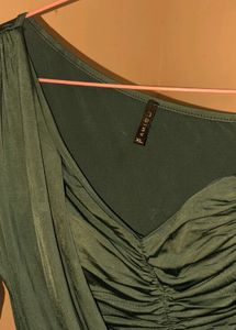 Green one shoulder Top