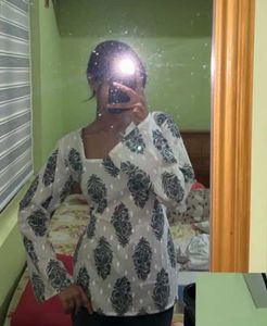 Square neck short kurta