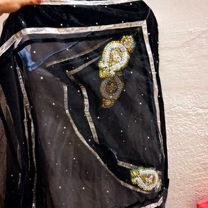 Black Embroidered Chaniya Choli Dupatta