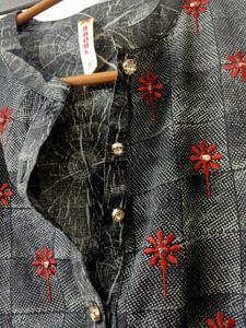 ANOUK Elegant BLACK Printed Kurta