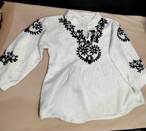 Linen cotton embroidered Tunic