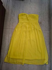 Yellow Midi Tube Dress