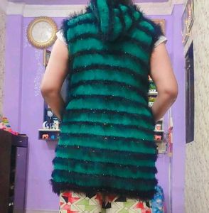 Emerald Green Fur Vest