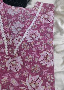Mauve Color Jaipuri Printed Short Kurti
