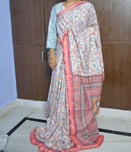 Elegant Blue Floral Saree