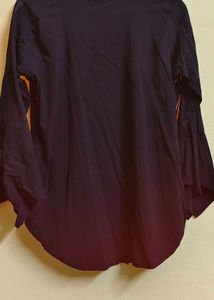 Elegant Black Bell Sleeve Top