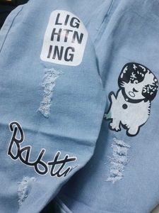 Cute Printed Denim Jeans
